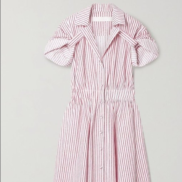 Rosie Assoulin By Any Other Name shirred waist tea dress - Picture 4 of 10